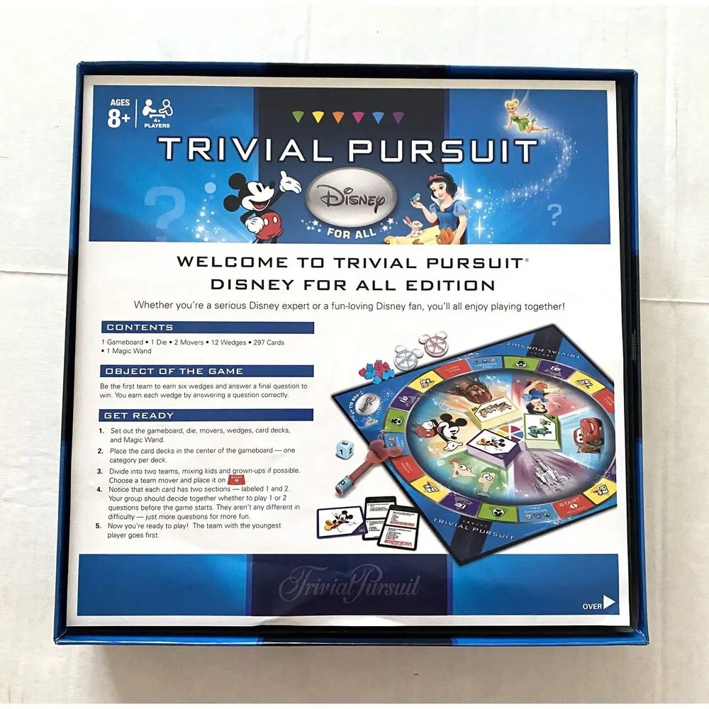 Trivial Pursuit Disney for All Edition Board Game (one damaged card)